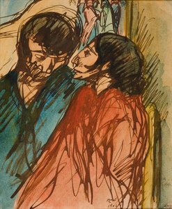 Couple gitan - Isidre Nonell